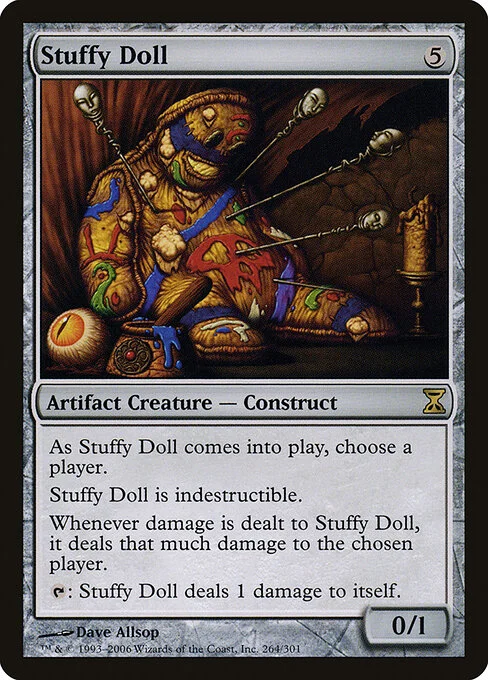 Stuffy Doll, carta Magic di tipo Artifact Creature — Construct illustrata da Dave Allsop