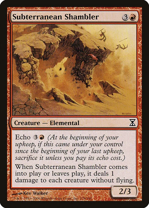Subterranean Shambler, carta Magic di tipo Creature — Elemental illustrata da Kev Walker