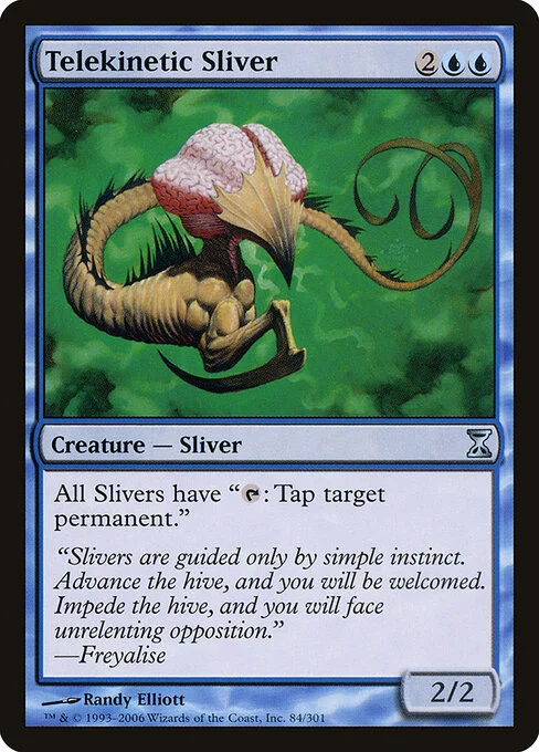 Telekinetic Sliver, carta Magic di tipo Creature — Sliver illustrata da Randy Elliott