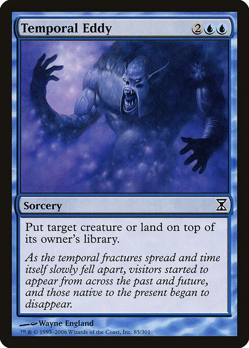 Temporal Eddy, carta Magic di tipo Sorcery illustrata da Wayne England