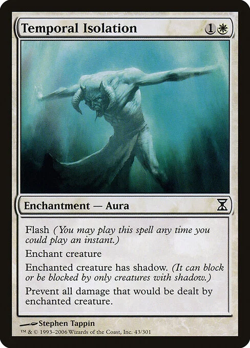 Temporal Isolation, carta Magic di tipo Enchantment — Aura illustrata da Stephen Tappin