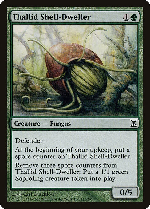 Thallid Shell-Dweller, carta Magic di tipo Creature — Fungus illustrata da Carl Critchlow