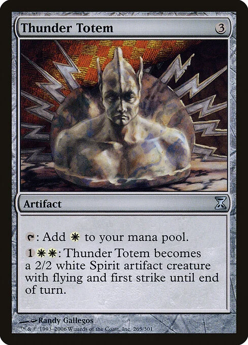 Thunder Totem, carta Magic di tipo Artifact illustrata da Randy Gallegos