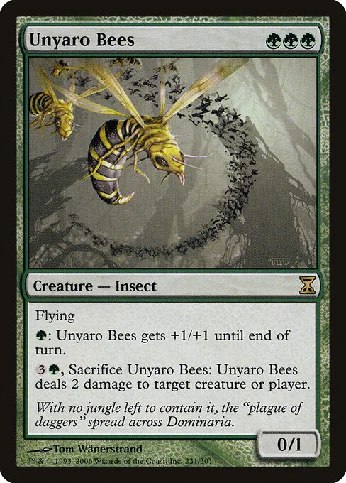 Unyaro Bees, carta Magic di tipo Creature — Insect illustrata da Tom Wänerstrand