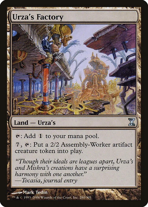 Urza's Factory, carta Magic di tipo Land — Urza's illustrata da Mark Tedin