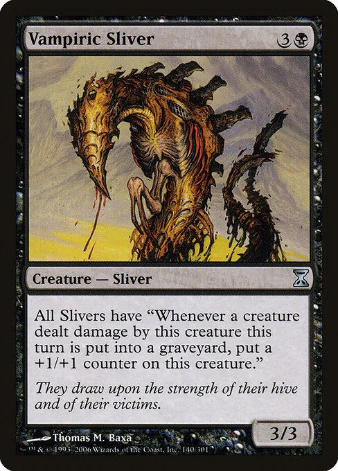 Vampiric Sliver, carta Magic di tipo Creature — Sliver illustrata da Thomas M. Baxa