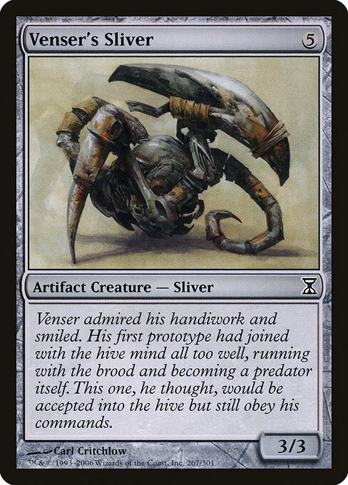 Venser's Sliver, carta Magic di tipo Artifact Creature — Sliver illustrata da Carl Critchlow