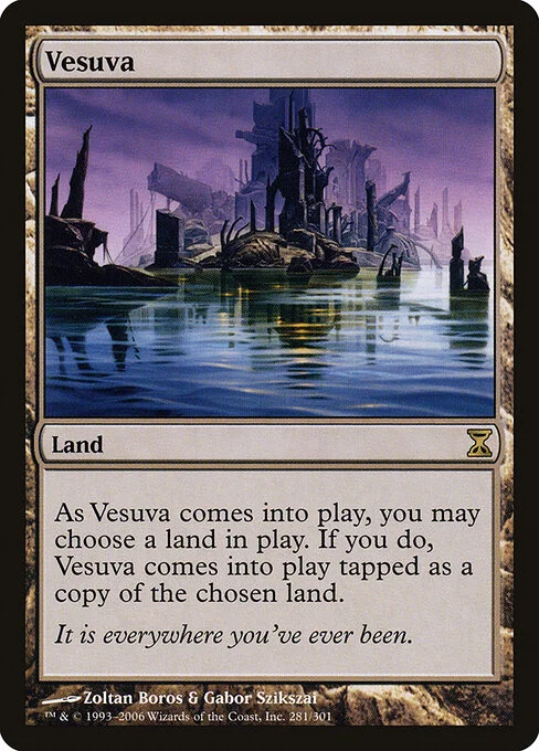Vesuva, carta Magic di tipo Land illustrata da Zoltan Boros & Gabor Szikszai