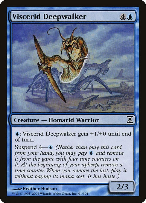 Viscerid Deepwalker, carta Magic di tipo Creature — Homarid Warrior illustrata da Heather Hudson