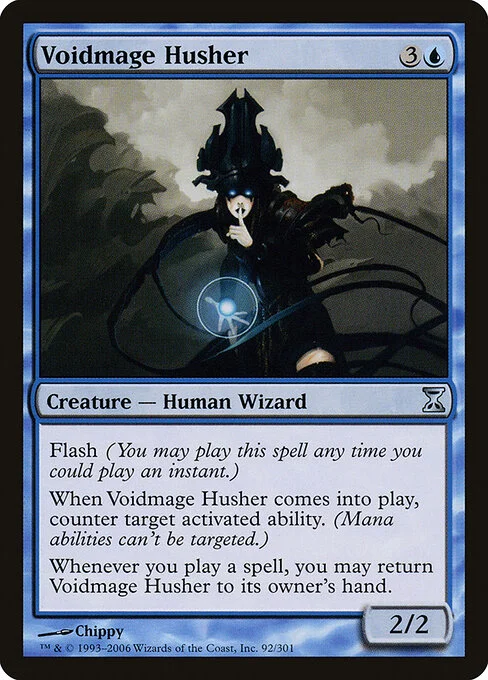 Voidmage Husher, carta Magic di tipo Creature — Human Wizard illustrata da Chippy
