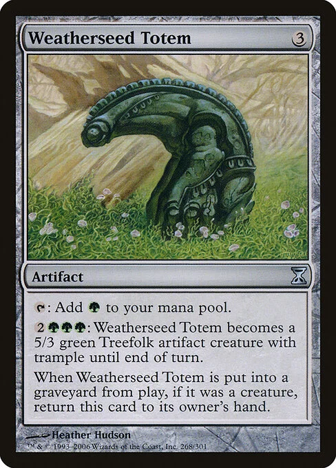 Weatherseed Totem, carta Magic di tipo Artifact illustrata da Heather Hudson