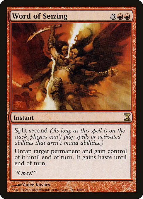 Word of Seizing, carta Magic di tipo Instant illustrata da Vance Kovacs