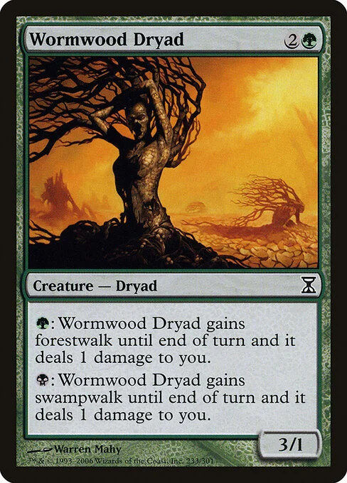 Wormwood Dryad, carta Magic di tipo Creature — Dryad illustrata da Warren Mahy