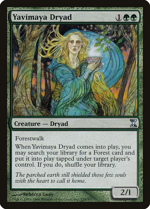 Yavimaya Dryad, carta Magic di tipo Creature — Dryad illustrata da Rebecca Guay