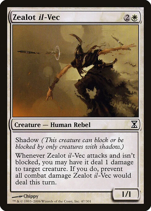 Zealot il-Vec, carta Magic di tipo Creature — Human Rebel illustrata da Chippy