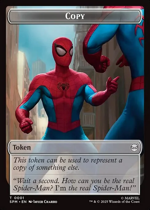 Copy, carta Magic di tipo Token illustrata da Javier Charro