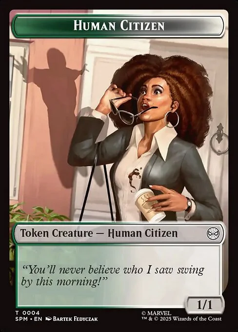 Human Citizen, carta Magic di tipo Token Creature — Human Citizen illustrata da Bartek Fedyczak