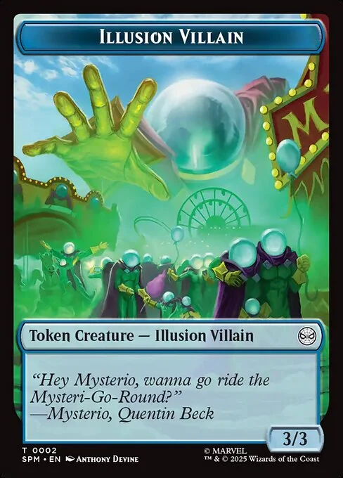 Illusion Villain, carta Magic di tipo Token Creature — Illusion Villain illustrata da Anthony Devine