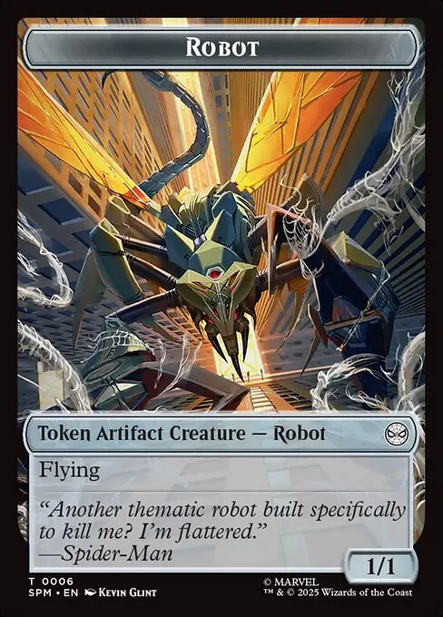 Robot, carta Magic di tipo Token Artifact Creature — Robot illustrata da Kevin Glint
