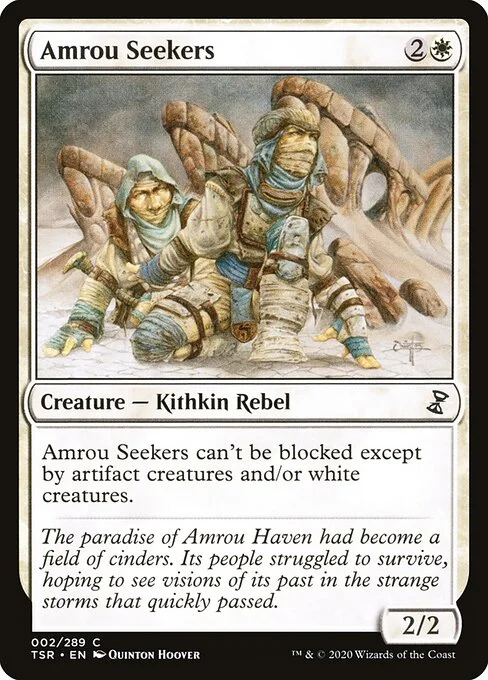 Amrou Seekers, carta Magic di tipo Creature — Kithkin Rebel illustrata da Quinton Hoover