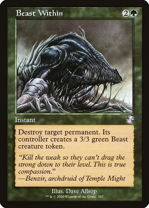 Beast Within, carta Magic di tipo Instant illustrata da Dave Allsop