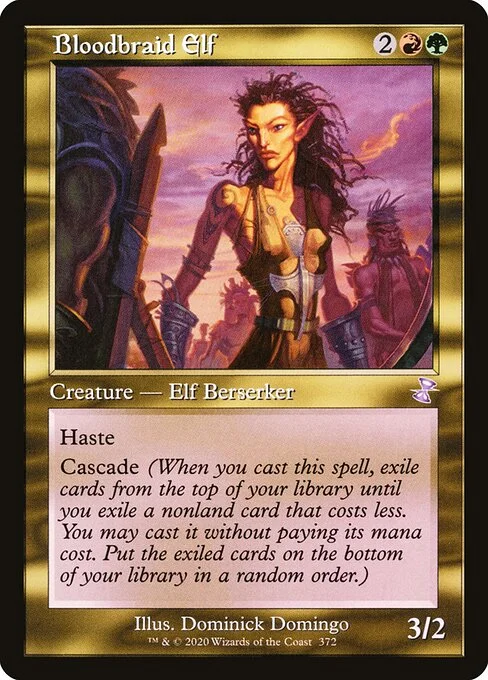 Bloodbraid Elf, carta Magic di tipo Creature — Elf Berserker illustrata da Dominick Domingo