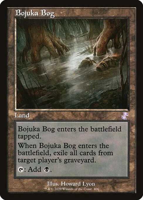 Bojuka Bog, carta Magic di tipo Land illustrata da Howard Lyon