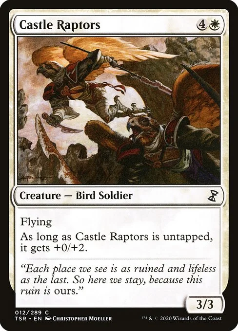 Castle Raptors, carta Magic di tipo Creature — Bird Soldier illustrata da Christopher Moeller