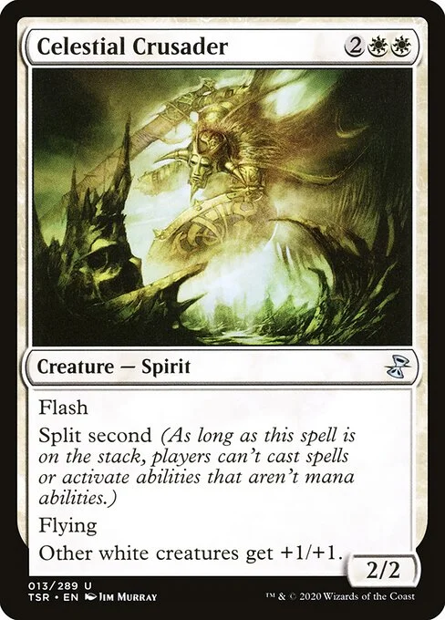 Celestial Crusader, carta Magic di tipo Creature — Spirit illustrata da Jim Murray