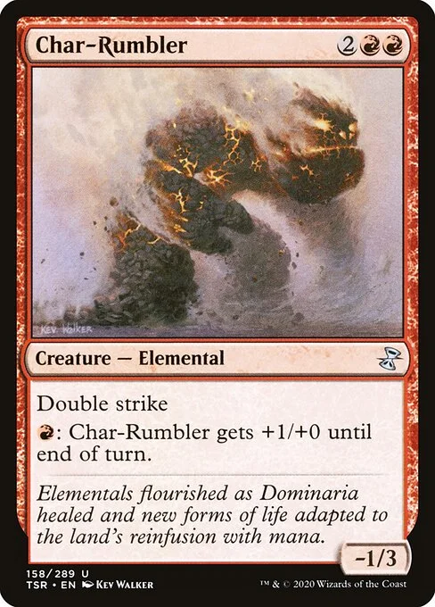 Char-Rumbler, carta Magic di tipo Creature — Elemental illustrata da Kev Walker