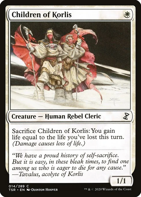 Children of Korlis, carta Magic di tipo Creature — Human Rebel Cleric illustrata da Quinton Hoover