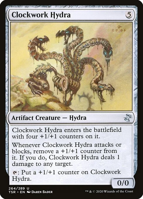 Clockwork Hydra, carta Magic di tipo Artifact Creature — Hydra illustrata da Daren Bader