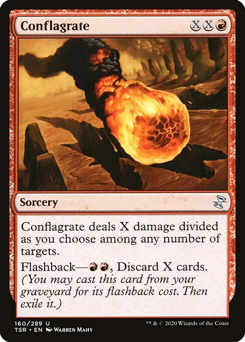 Conflagrate, carta Magic di tipo Sorcery illustrata da Warren Mahy
