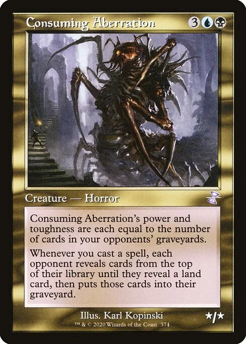 Consuming Aberration, carta Magic di tipo Creature — Horror illustrata da Karl Kopinski