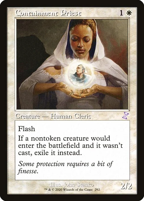 Containment Priest, carta Magic di tipo Creature — Human Cleric illustrata da John Stanko