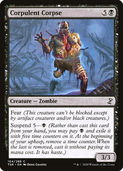 Corpulent Corpse, carta Magic di tipo Creature — Zombie illustrata da Doug Chaffee
