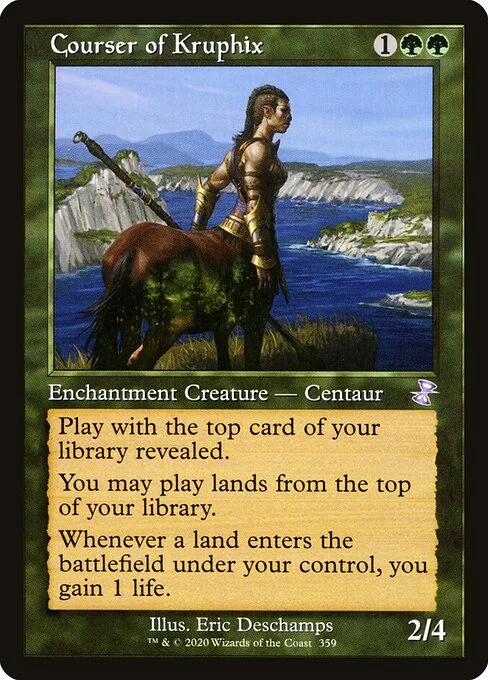 Courser of Kruphix, carta Magic di tipo Enchantment Creature — Centaur illustrata da Eric Deschamps