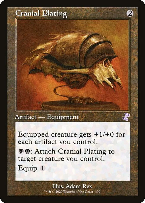 Cranial Plating, carta Magic di tipo Artifact — Equipment illustrata da Adam Rex
