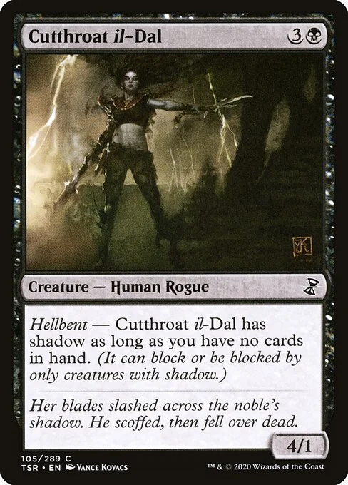 Cutthroat il-Dal, carta Magic di tipo Creature — Human Rogue illustrata da Vance Kovacs