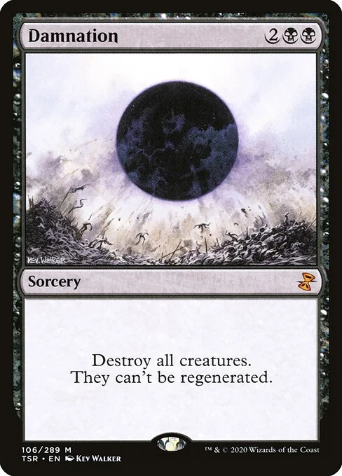 Damnation, carta Magic di tipo Sorcery illustrata da Kev Walker