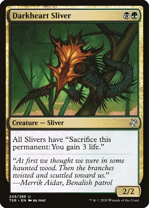 Darkheart Sliver, carta Magic di tipo Creature — Sliver illustrata da rk post