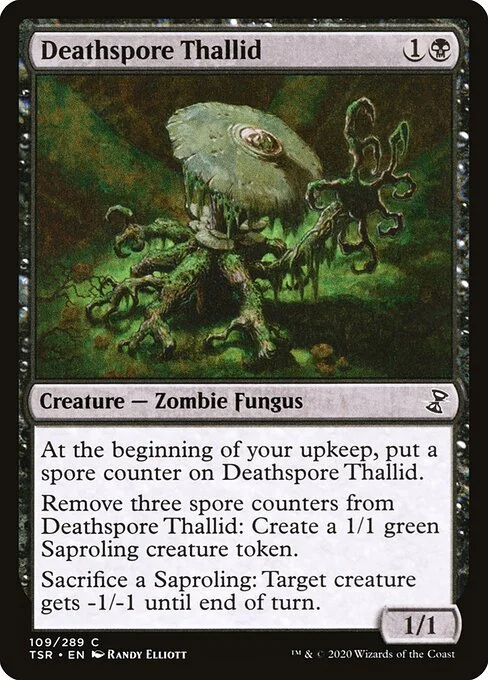 Deathspore Thallid, carta Magic di tipo Creature — Zombie Fungus illustrata da Randy Elliott