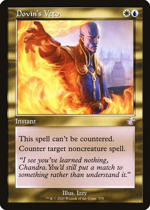 Dovin's Veto, carta Magic di tipo Instant illustrata da Izzy