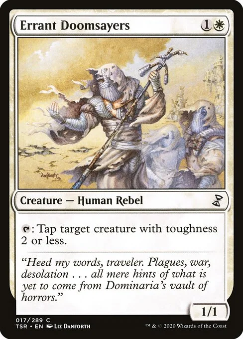 Errant Doomsayers, carta Magic di tipo Creature — Human Rebel illustrata da Liz Danforth