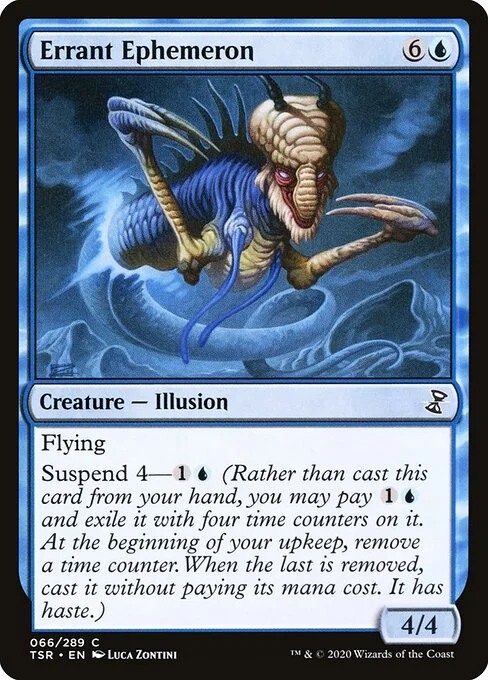 Errant Ephemeron, carta Magic di tipo Creature — Illusion illustrata da Luca Zontini