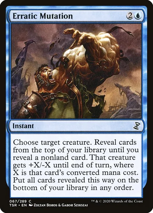 Erratic Mutation, carta Magic di tipo Instant illustrata da Zoltan Boros & Gabor Szikszai