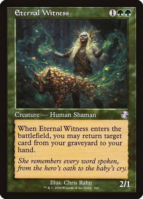 Eternal Witness, carta Magic di tipo Creature — Human Shaman illustrata da Chris Rahn