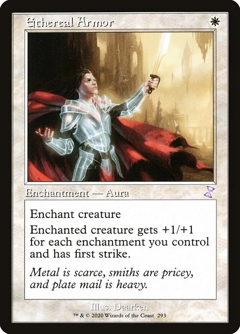 Ethereal Armor, carta Magic di tipo Enchantment — Aura illustrata da Daarken
