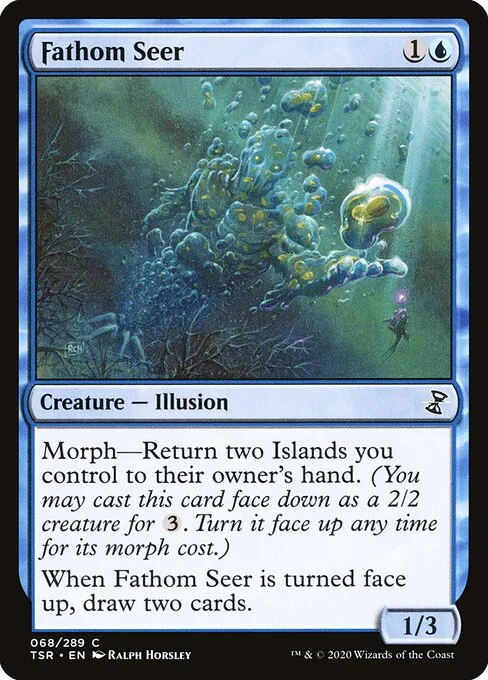 Fathom Seer, carta Magic di tipo Creature — Illusion illustrata da Ralph Horsley