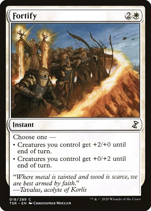 Fortify, carta Magic di tipo Instant illustrata da Christopher Moeller